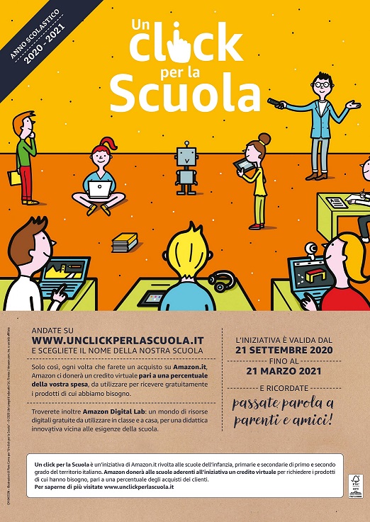 Locandina Amazon click per scuola